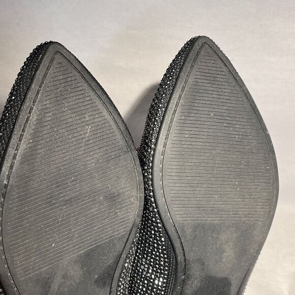Torrid Rhinestone Point Toe Black Flats Size 9 WW - Picture 8 of 10